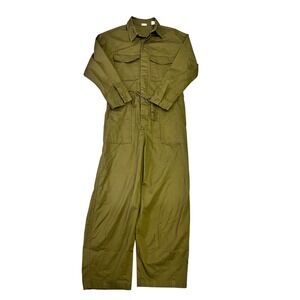 Levi's Utility Jumpsuit Womens‎ S Khaki Olive Green Long Sleeve Belted Coverall